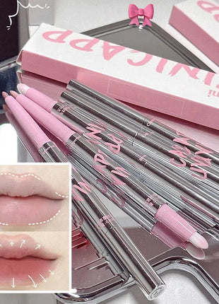 Delineador de labios desnudo con pincel de labios Cappuvini Maquillaje de labios de estilo coreano Lápiz labial mate de terciopelo de larga duración