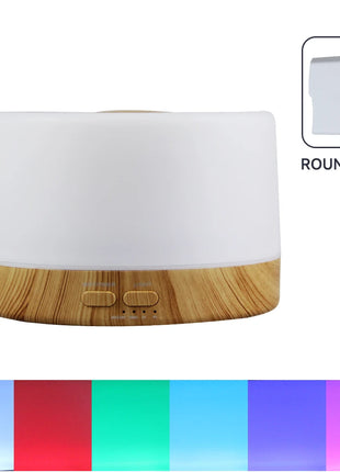 Difusor de aceites esenciales de 500ml, difusor silencioso de niebla aromática, difusor de aroma, humidificador de aire ultrasónico con Control remoto de grano de madera