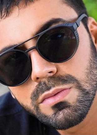 2024 gafas de sol clásicas de estilo Steampunk para hombres y mujeres, gafas de sol redondas Retro de diseñador de marca, gafas para pescar al aire libre UV400