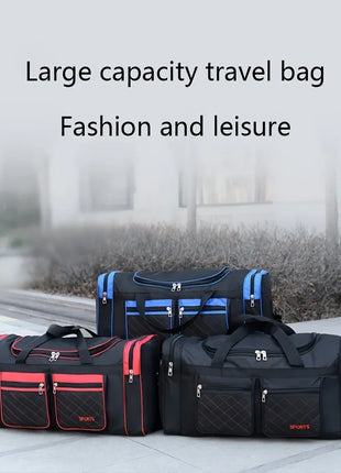 Bolsa de viaje de gran capacidad, estilo informal, múltiples compartimentos y bolsillos, perfecta para viajes cortos, bolsa de viaje deportiva