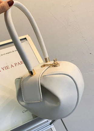 Bolso de mano con bola redonda para mujer, bolso de bolos de diseñador de marca, Mini bolsos de hombro de cuero PU, bolso de lujo para mujer, bolso para axila a la moda