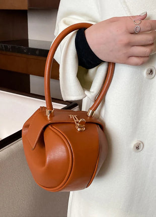 Bolso de mano con bola redonda para mujer, bolso de bolos de diseñador de marca, Mini bolsos de hombro de cuero PU, bolso de lujo para mujer, bolso para axila a la moda