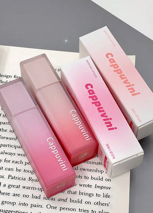 Cappuvini Nude Water Mist Lip Glaze Matte Velvet White Lip Gloss Lápiz labial de larga duración