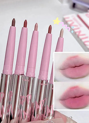 Delineador de labios desnudo con pincel de labios Cappuvini Maquillaje de labios de estilo coreano Lápiz labial mate de terciopelo de larga duración