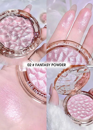 Paleta de contorno de brillo, polvo de alto brillo, brillo natural, corrector de contorno, luz duradera