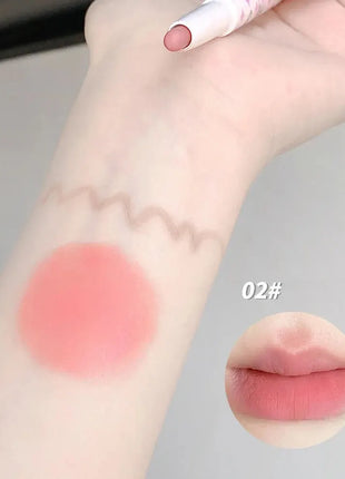 Pintalabios perlado mate de terciopelo, delineador de labios de doble punta, labios completos, delineador de labios desnudo, encantador, dulce, perrito