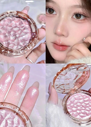 Paleta de contorno de brillo, polvo de alto brillo, brillo natural, corrector de contorno, luz duradera