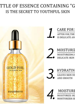 Suero Facial de nicotinamida con ácido hialurónico de oro de 24k, 100ml, antienvejecimiento, esencia de colágeno para levantamiento Facial, suero blanqueador para el cuidado de la piel