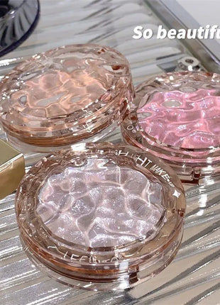 Paleta de contorno de brillo, polvo de alto brillo, brillo natural, corrector de contorno, luz duradera