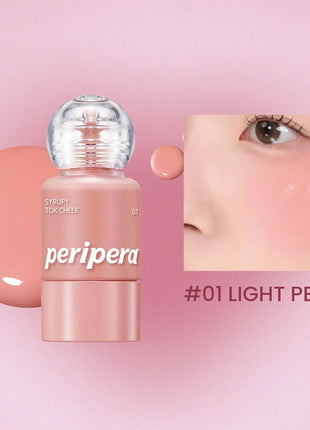 PERIPERA SYRUPY TOK CHEEK, Textura Líquida Hidratante, Ligera y No Pegajosa, Acabado Natural que se Fusiona con la Piel, K-Beauty, Maquillaje Coreano