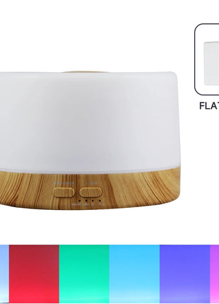 Difusor de aceites esenciales de 500ml, difusor silencioso de niebla aromática, difusor de aroma, humidificador de aire ultrasónico con Control remoto de grano de madera