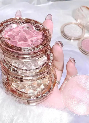 Paleta de contorno de brillo, polvo de alto brillo, brillo natural, corrector de contorno, luz duradera