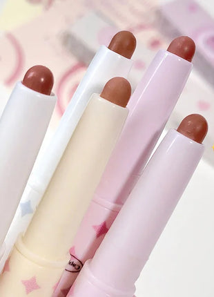 Pintalabios perlado mate de terciopelo, delineador de labios de doble punta, labios completos, delineador de labios desnudo, encantador, dulce, perrito