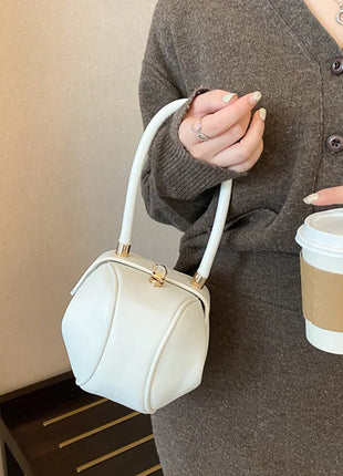 Bolso de mano con bola redonda para mujer, bolso de bolos de diseñador de marca, Mini bolsos de hombro de cuero PU, bolso de lujo para mujer, bolso para axila a la moda