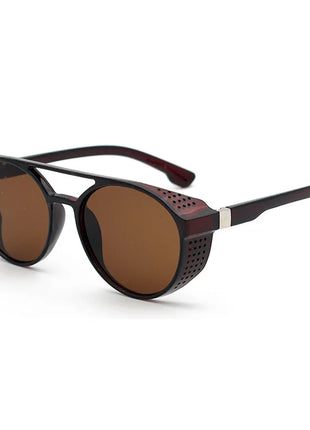 2024 gafas de sol clásicas de estilo Steampunk para hombres y mujeres, gafas de sol redondas Retro de diseñador de marca, gafas para pescar al aire libre UV400