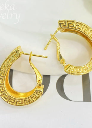 Conjuntos de joyería dorada de Dubái para mujer, collar nupcial italiano de lujo, pendientes colgantes, accesorios para fiesta de boda, regalos para mujer