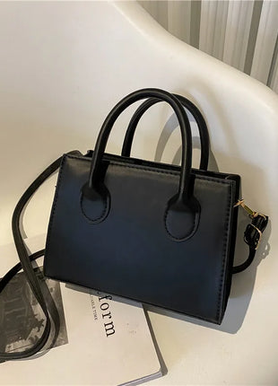 Elegante bolso negro con asas dobles, bolso cruzado elegante, bolso pequeño retro y elegante para mujeres y niñas, uso diario, trabajo, fiesta