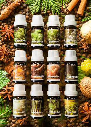 Aceites esenciales puros de eucalipto | Aceite de eucalipto 100% natural | Para el cuidado del cabello, difusores caseros, piel, aromaterapia, masaje 10ml