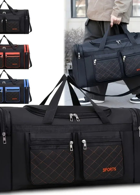 Bolsa de viaje de gran capacidad, estilo informal, múltiples compartimentos y bolsillos, perfecta para viajes cortos, bolsa de viaje deportiva