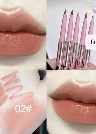 Delineador de labios desnudo con pincel de labios Cappuvini Maquillaje de labios de estilo coreano Lápiz labial mate de terciopelo de larga duración