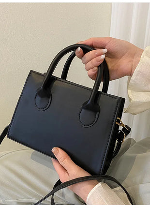 Elegante bolso negro con asas dobles, bolso cruzado elegante, bolso pequeño retro y elegante para mujeres y niñas, uso diario, trabajo, fiesta