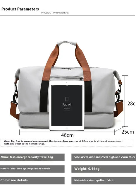 Bolsa de gimnasio de viaje de gran capacidad, equipaje de corta distancia, bolsas de Fitness portátiles, bolsos de hombro tipo bandolera, deportes para hombres, impermeable B