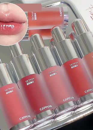 Brillo de labios para biberones Cappuvini: acabado de espejo hidratante, brillo de labios efecto vidrio para labios similares a la gelatina,