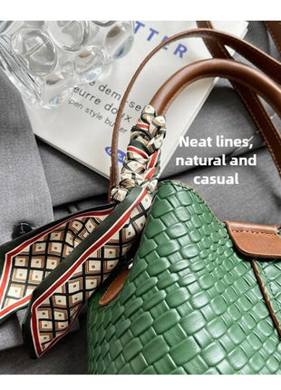 Bolso bandolera cilíndrico de piel sintética para mujer, bolso de hombro de mano de nuevo estilo a la moda, bolso tipo cubo para ir al trabajo de gran capacidad