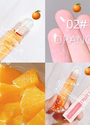 Aceite labial roll-on, brillo labial hidratante e hidratante, bálsamo labial nutritivo líquido para labios suaves y suaves, brillo duradero