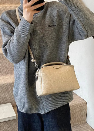 Nuevos bolsos cruzados de moda, bolso de cuero PU para mujer, bolso de mano Simple de alta calidad, bolso Boston Vintage, bolsos de hombro para mujer