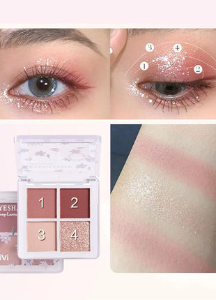 Set de belleza de 8 piezas con maquillaje de lápiz labial, corrector, sombra de ojos, cejas y rubor