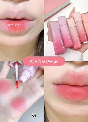 Cappuvini Nude Water Mist Lip Glaze Matte Velvet White Lip Gloss Lápiz labial de larga duración