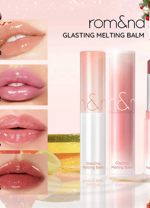 Rom&nd Bálsamo de fusión y escopeta, fórmula de bálsamo de fusión, textura similar al gelatina, bálsamo labial hidratante, belleza K, maquillaje coreano
