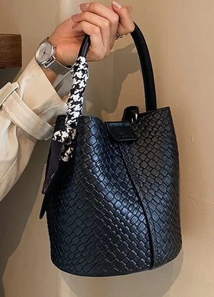 Bolso tipo cubo tejido a mano para mujer, Mini bolso tipo cubo con cadena, bandolera para mujer, bolso Hobo de verano