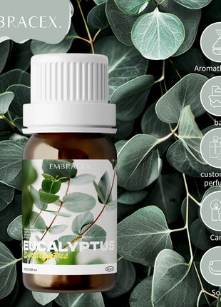 Aceites esenciales puros de eucalipto | Aceite de eucalipto 100% natural | Para el cuidado del cabello, difusores caseros, piel, aromaterapia, masaje 10ml