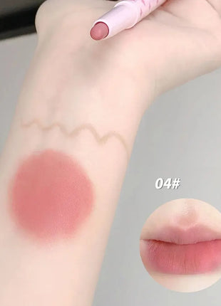 Pintalabios perlado mate de terciopelo, delineador de labios de doble punta, labios completos, delineador de labios desnudo, encantador, dulce, perrito