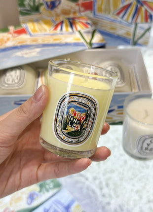 Vela de aromaterapia, velas aromáticas de plantas naturales, fragancia francesa, regalo aromático de compañero de aire duradero fresco y elegante