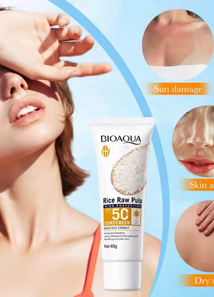 Crema de protección solar Facial SPF 50+, loción Solar protectora corporal de larga duración, no grasa, previene quemaduras solares, protección UV, bloqueador solar