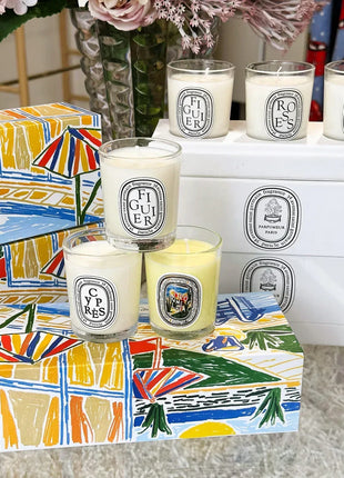 Vela de aromaterapia, velas aromáticas de plantas naturales, fragancia francesa, regalo aromático de compañero de aire duradero fresco y elegante