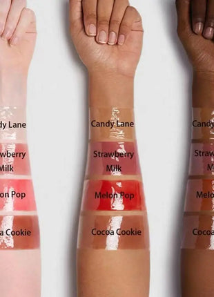 SHEGLAM-esmalte de cristal hidratante para el cuidado de los labios, Canoy Lane, galleta de cacao, fresa, leche, melón, espejo duradero, tinte de belleza para labios