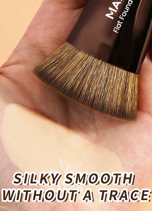 MAANGE, 1 unidad, brocha de maquillaje para base plana, pelo denso y suave, impecable para crema líquida, maquillaje, pulido, mezcla de cobertura
