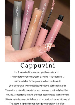Cappuvini Cloud Mist tinte para cejas sin manchas Natural 3D impermeable de secado rápido crema para teñir cejas cosméticos