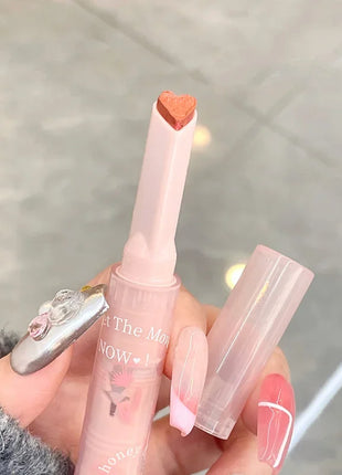 Lápiz labial hidratante, resistente al agua, esmalte de labios de gelatina, espejo de agua, brillo de labios en forma de corazón, taza antiadherente, cosmético coreano