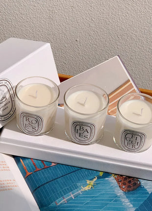 Vela de aromaterapia, velas aromáticas de plantas naturales, fragancia francesa, regalo aromático de compañero de aire duradero fresco y elegante