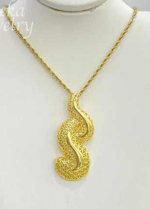 Conjuntos de joyería dorada de Dubái para mujer, collar nupcial italiano de lujo, pendientes colgantes, accesorios para fiesta de boda, regalos para mujer