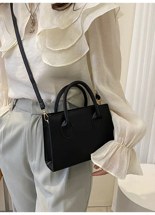 Elegante bolso negro con asas dobles, bolso cruzado elegante, bolso pequeño retro y elegante para mujeres y niñas, uso diario, trabajo, fiesta