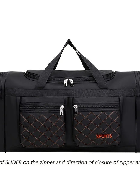 Bolsa de viaje de gran capacidad, estilo informal, múltiples compartimentos y bolsillos, perfecta para viajes cortos, bolsa de viaje deportiva