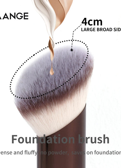 MAANGE 1 Uds. Brochas de maquillaje, brocha para pulir bases en ángulo, brocha correctora, herramientas de maquillaje cosmético, brocha de maquillaje oblicua de pelo suave