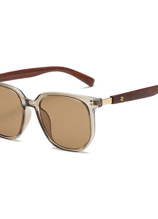 Gafas de sol clásicas de grano de madera para hombre y mujer, lentes de sol cuadradas de gran tamaño Retro, moda masculina y femenina, gafas de sol para conducir para vacaciones de verano