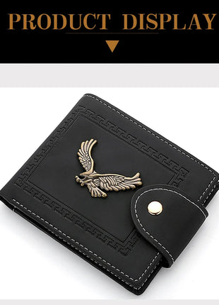 Cartera para hombre, cartera corta para hombre, moda juvenil, personalidad, cuero Pu, tarjetero, tarjetero, cartera plegable
